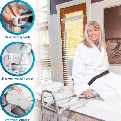 Heavy-duty Sliding Transfer Bench Shower Chair With Cut-out – photo 6 in Ottawa