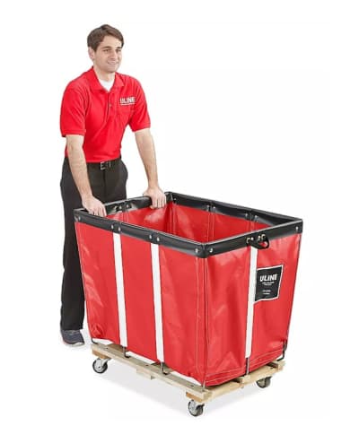Vinyl Basket Laundry Truck - 12 Bushel, Red – photo 2 in Kanata