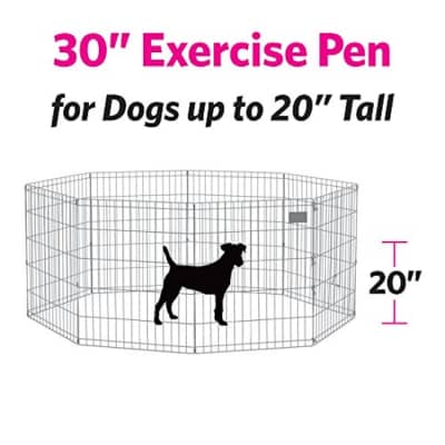 Foldable Exercise Pet Playpen, Black, Medium/24" x 30" – photo 4 in Nepean