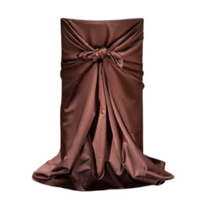 Rich Chocolate Brown Satin Universal Chair Covers – photo 2 in Nepean