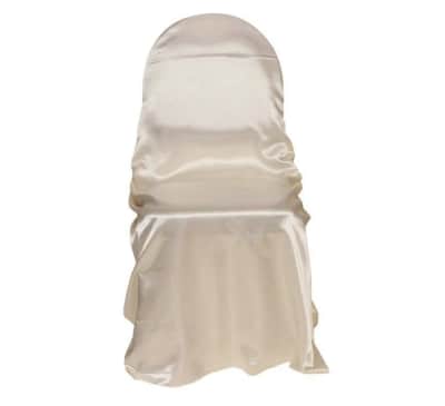 Elegant Ivory Satin Universal Chair Covers – photo 3 in Nepean