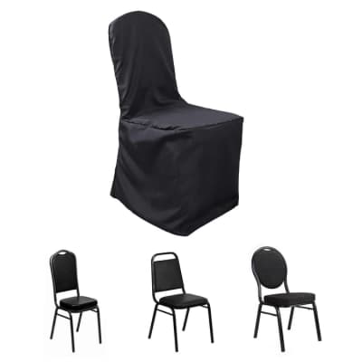 Classic Black Polyester Banquet Chair Covers – photo 2 in Nepean