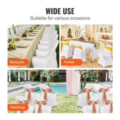 Universal White Stretch Spandex Chair Covers – photo 4 in Nepean