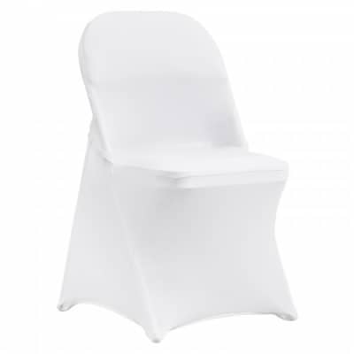 Universal White Stretch Spandex Chair Covers for rent in Nepean