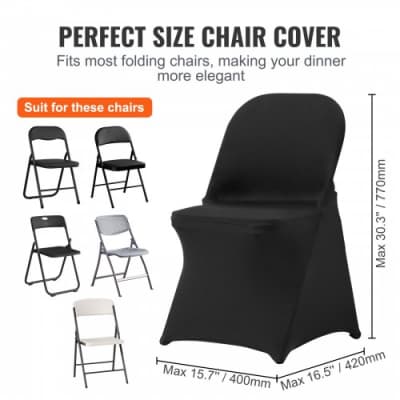 Universal Black Stretch Spandex Chair Covers – photo 2 in Nepean