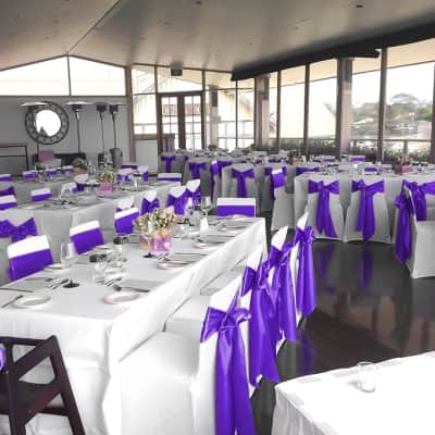 Regal Purple Satin Chair Sash – photo 3 in Nepean