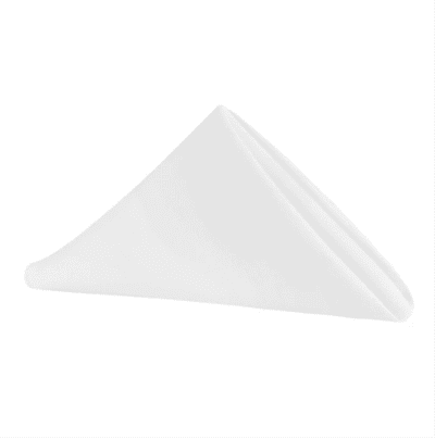 Polyester Napkin 20"x20" - White for rent in Nepean