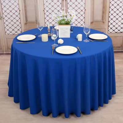 Polyester 120" Round Tablecloth - Royal Blue – photo 2 in Nepean