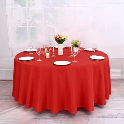 Polyester 120" Round Tablecloth - Red – photo 2 in Nepean