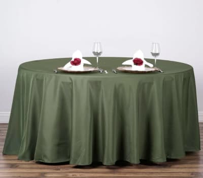 Polyester 120" Round Tablecloth - Willow Green – photo 2 in Nepean