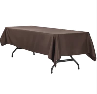 Polyester 60"x120" Rectangular Tablecloth - Brown for rent in Nepean
