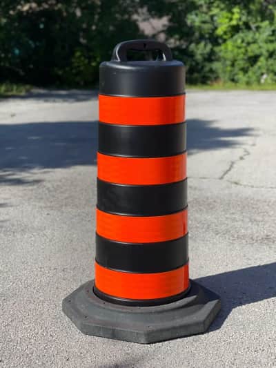Traffic Barrel With Weighted Rubber Base for rent in Kanata