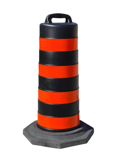 Traffic Barrel With Weighted Rubber Base – photo 2 in Kanata