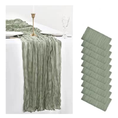 Table Runner Gauze Table Runner 10ft Long - Sage Green – photo 2 in Kingston