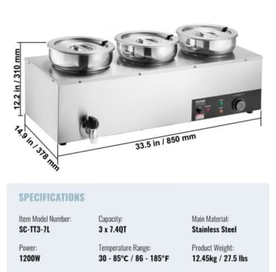 3-Pot Electric Soup Warmer Rental – photo 8 in Kanata