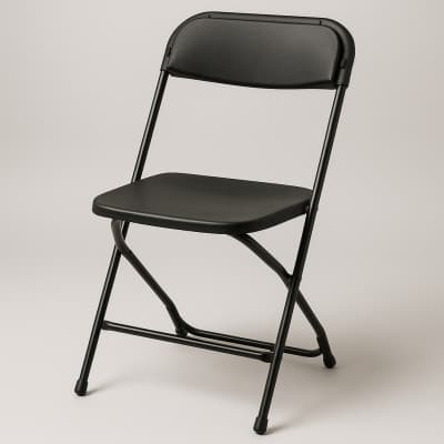 Chair - Plastic Folding - Black thumbnail Party-Event 2/2
