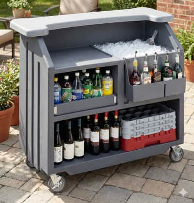 Beverage Bar - Portable, Grey for rent in Orléans
