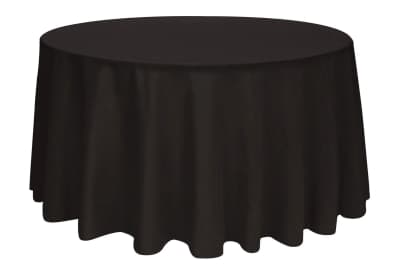 Black Tablecloth 120 inch Round Polyester for rent in Orléans