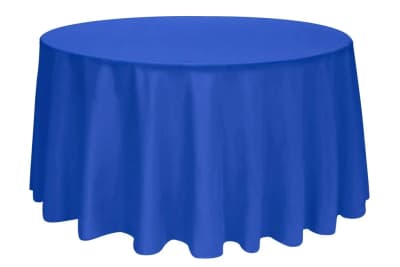 Royal Blue Tablecloth 120 inch Round Polyester for rent in Orléans