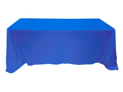 Royal Blue Tablecloth / Skirt 90" x 156" Rectangle Polyester for rent in Orléans