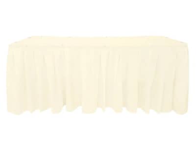 Ivory Table Skirt 17 foot Polyester for rent in Orléans