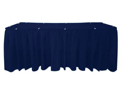 Navy Table Skirt 17 foot Polyester for rent in Orléans