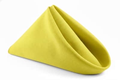 Yellow Polyester Napkin for rent in Orléans