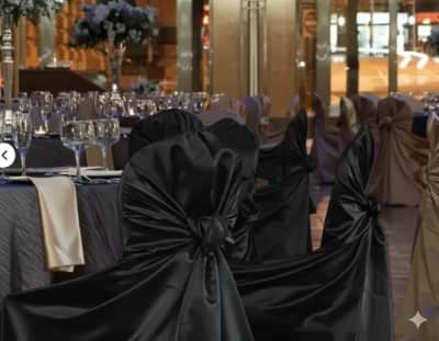 Black Chair Covers Universal Satin – photo 4 in Orléans