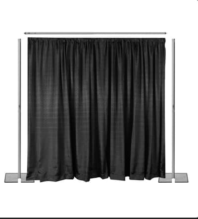 Black Pipe and Drape Rental - 8’ tall x 6’-10’ wide – photo 3 in Orléans