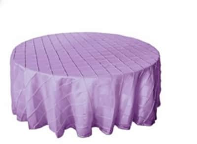 Lavender Round Tablecloth Pintuck 120 inch for rent in Orléans