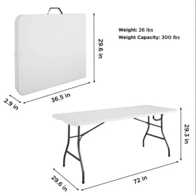 6ft Fold in Half Table – photo 2 in Arnprior