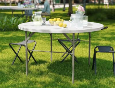 48" Plastic Round Folding Table for rent in Arnprior