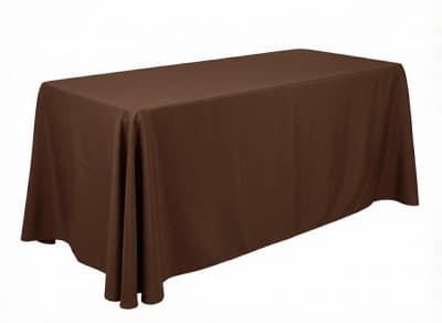 90 x 156 inch Rectangle Polyester Tablecloth Chocolate for rent in Arnprior