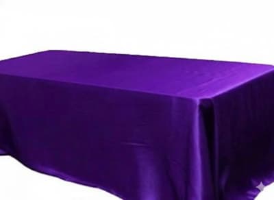 90 x 156 inch Rectangle Satin Tablecloth Purple for rent in Arnprior