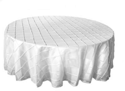 120 inch Round Pintuck Tablecloth White for rent in Arnprior