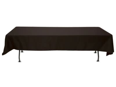 53 x 120 inch Rectangle Polyester Tablecloth Black for rent in Arnprior