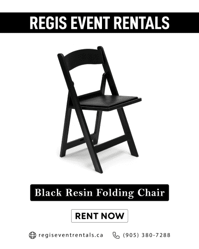 Premium Black Resin Folding Chair Rental – Hamilton for rent in Hamilton