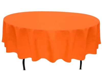 90 inch Round Polyester Tablecloth Orange for rent in Arnprior