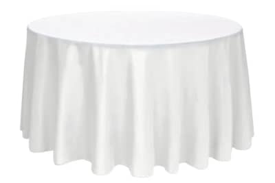 120 inch Round Polyester Tablecloth White for rent in Arnprior