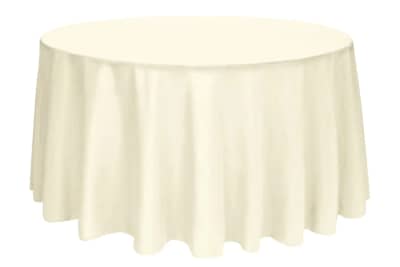 120 inch Round Polyester Tablecloth Ivory for rent in Arnprior