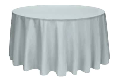 120 inch Round Polyester Tablecloth Silver for rent in Arnprior