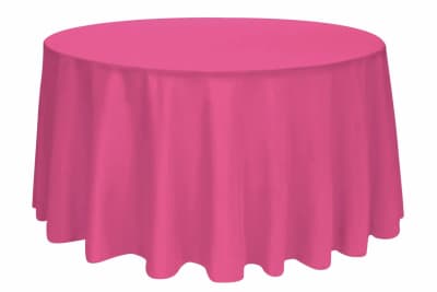 120 inch Round Polyester Tablecloth Fuchsia for rent in Arnprior