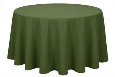120 inch Round Polyester Tablecloth Willow Green for rent in Arnprior