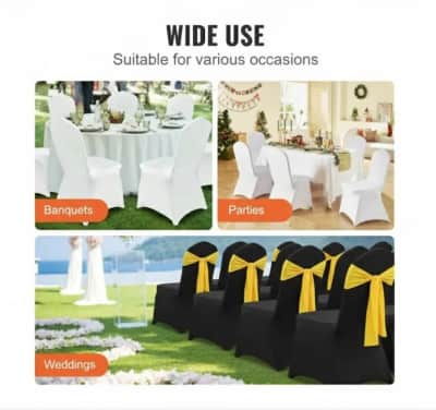 Black Universal Spandex Flat Back Chair Cover – photo 3 in Arnprior