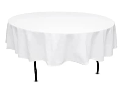 Tablecloth White Polyester 90 inch Round for rent in Kanata