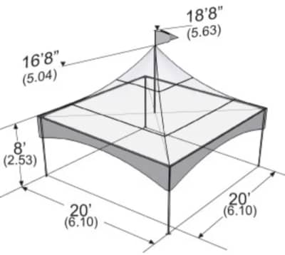 20' x 20' High Peak Marquee Frame Tent (Installed) – photo 2 in Orléans