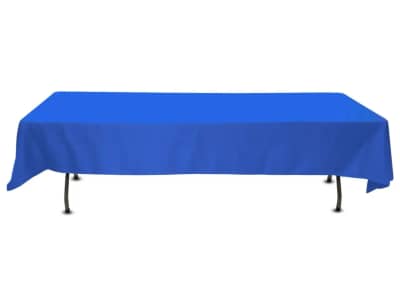 Tablecloth Royal Blue Polyester 53 x 120 inch Rectangle for rent in Kanata