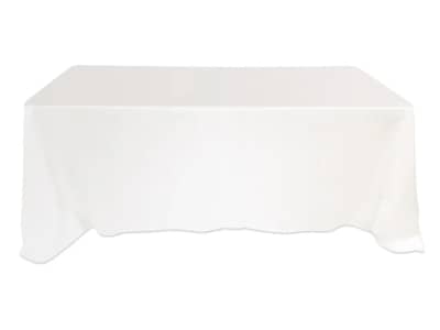 Tablecloth White Polyester 90 x 156 Rectangle for rent in Kanata