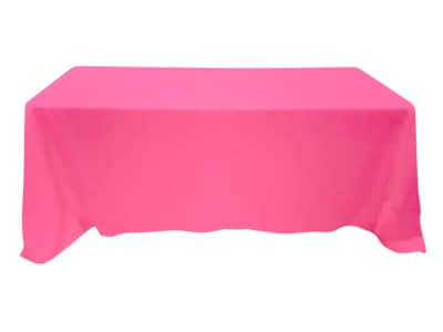 Tablecloth Fuchsia Polyester 90 x 132 inch Rectangle for rent in Kanata
