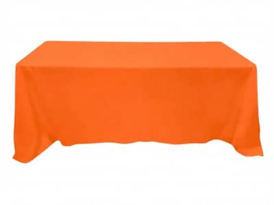 Tablecloth Orange Polyester 90 x 132 inch Rectangle for rent in Kanata